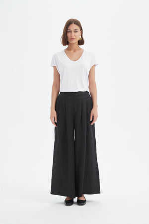 PLEAT FRONT PALAZZO PANT