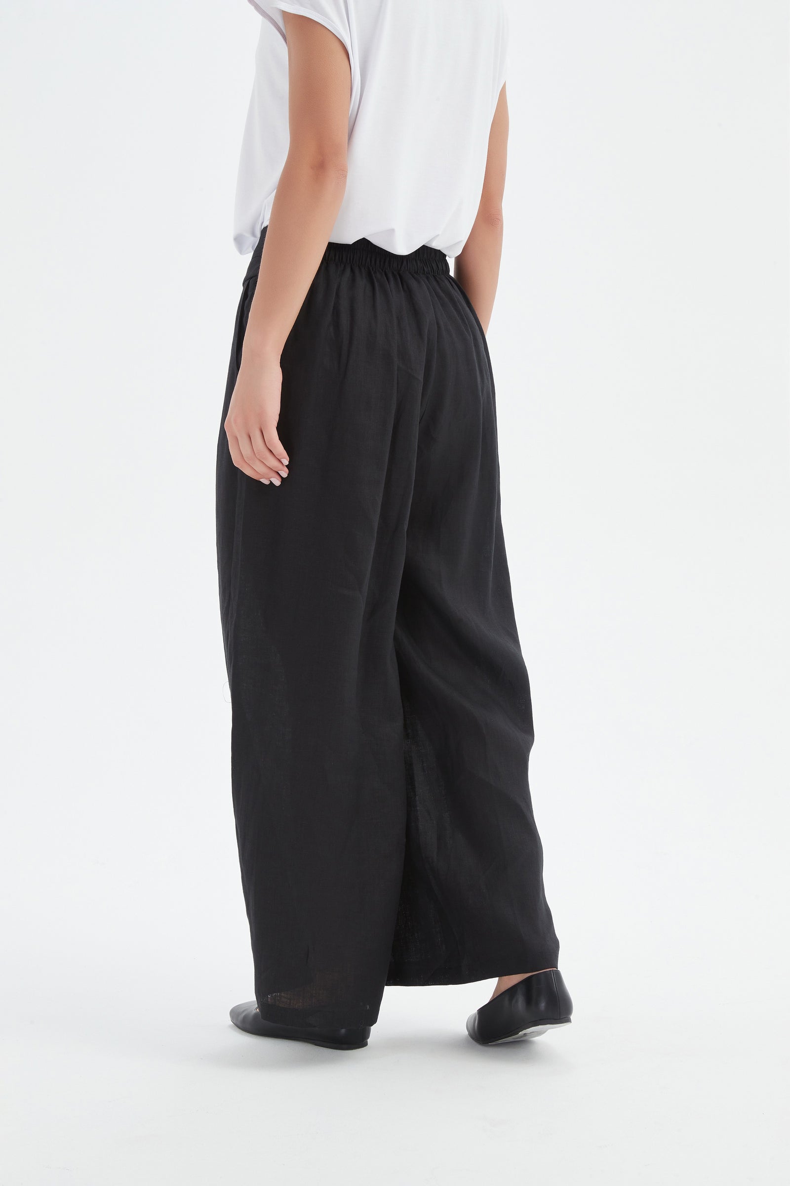 PLEAT FRONT PALAZZO PANT