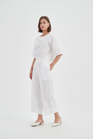 CROPPED WIDE LEG PANT