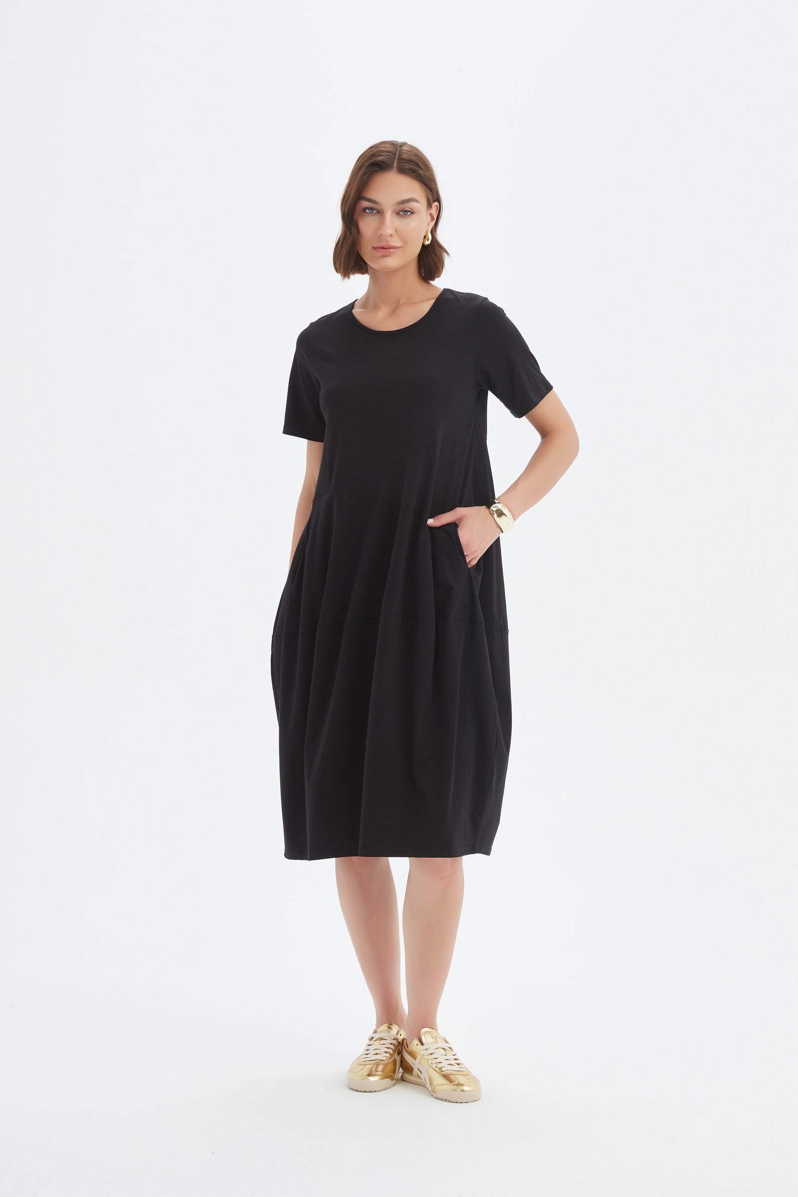 Tirelli knit top round neckline Back