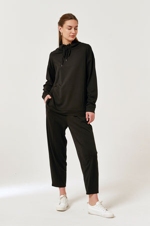 TIE NECK SWEAT TOP