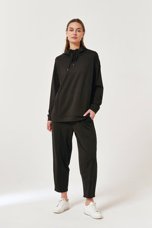 TIE NECK SWEAT TOP