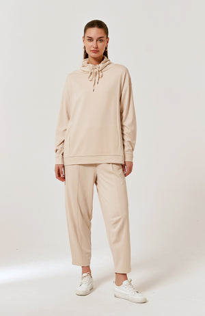 TIE NECK SWEAT TOP
