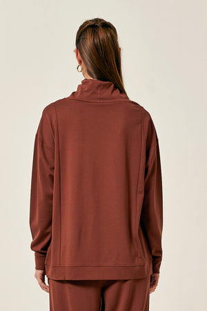 TIE NECK SWEAT TOP