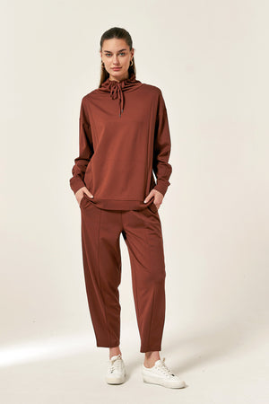 TIE NECK SWEAT TOP