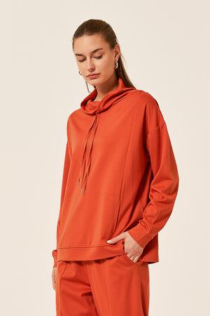 TIE NECK SWEAT TOP