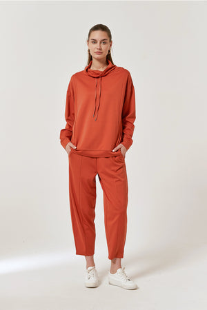 TIE NECK SWEAT TOP