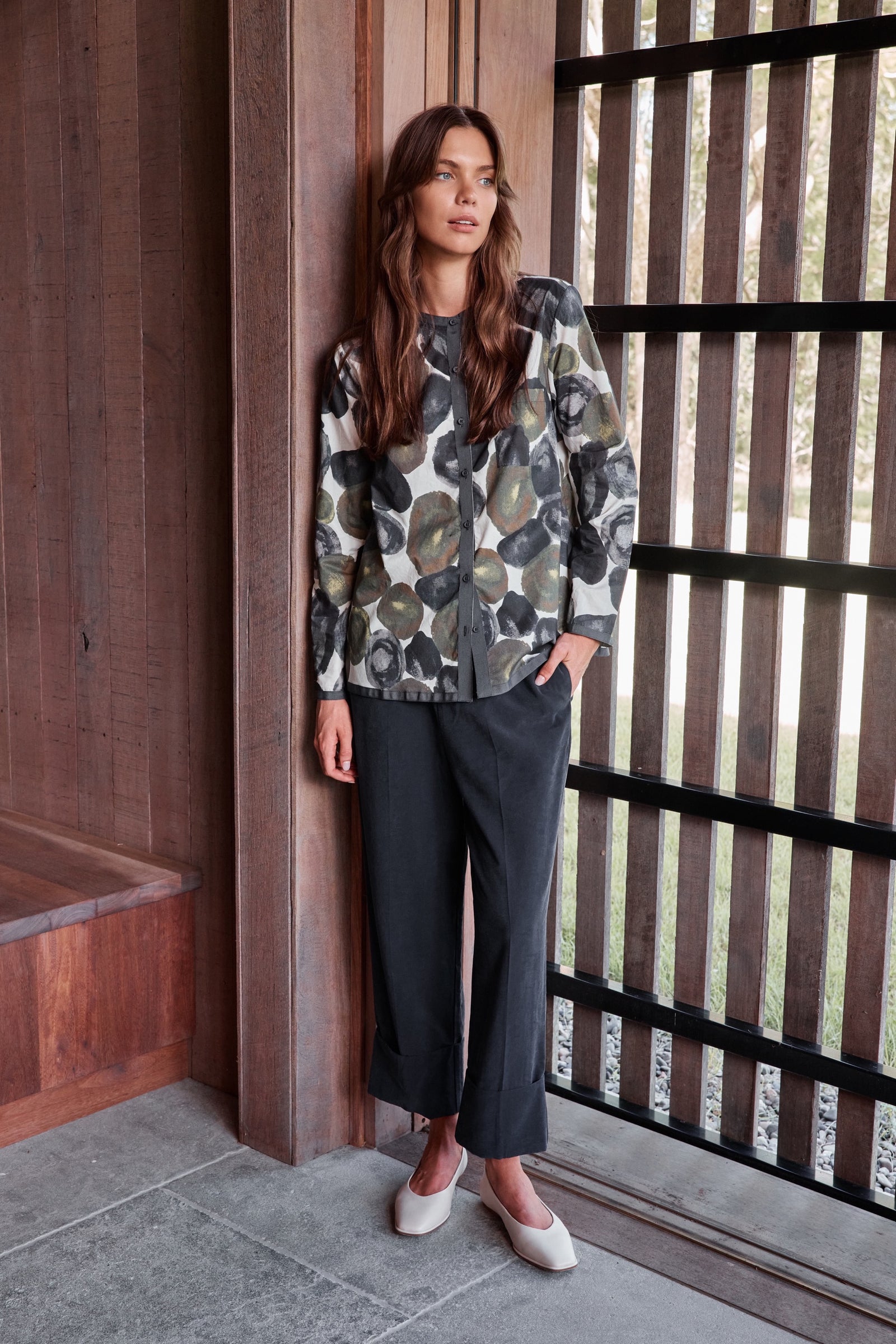 GROSGRAIN DETAIL SHIRT