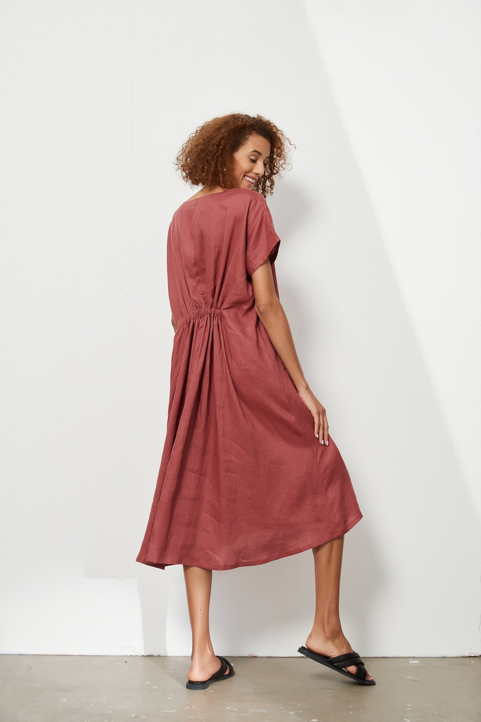 ELASTIC GATHER DRESS