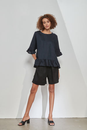 FRILL HEM TOP