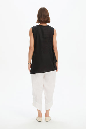 ASYMMETRIC SLEEVELESS TUNIC