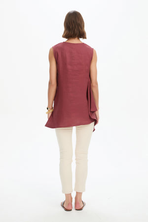 ASYMMETRIC SLEEVELESS TUNIC