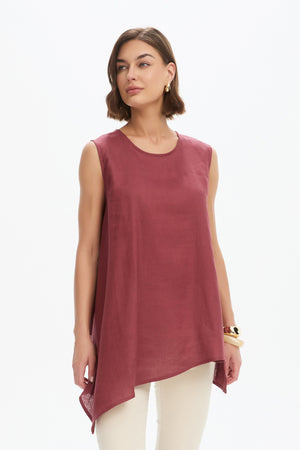 ASYMMETRIC SLEEVELESS TUNIC