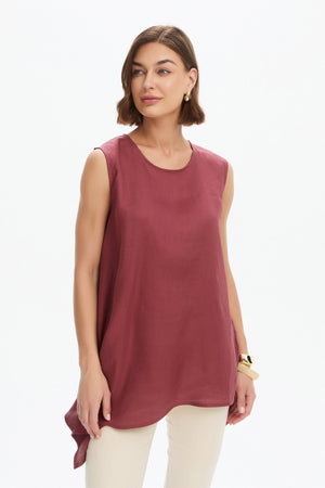 ASYMMETRIC SLEEVELESS TUNIC