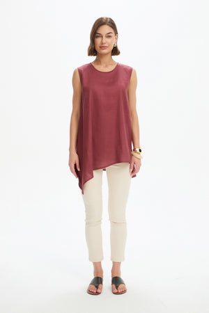 ASYMMETRIC SLEEVELESS TUNIC