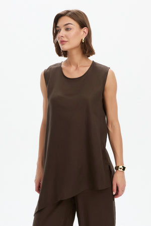 ASYMMETRIC SLEEVELESS TUNIC