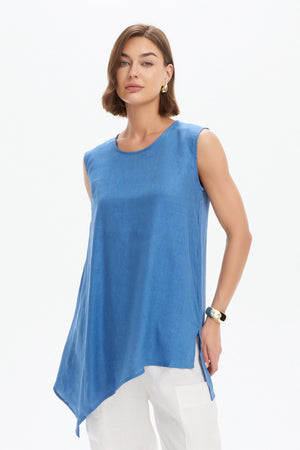 ASYMMETRIC SLEEVELESS TUNIC