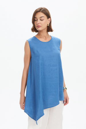 ASYMMETRIC SLEEVELESS TUNIC