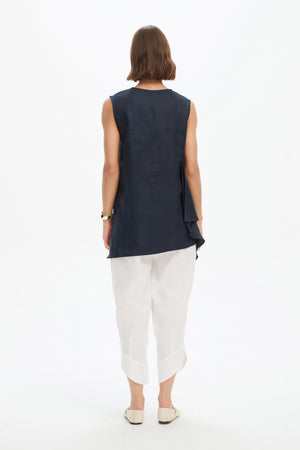 ASYMMETRIC SLEEVELESS TUNIC