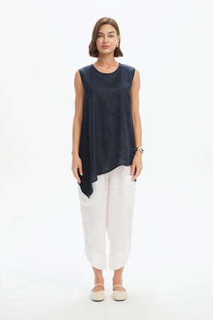 ASYMMETRIC SLEEVELESS TUNIC