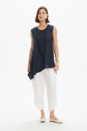 ASYMMETRIC SLEEVELESS TUNIC
