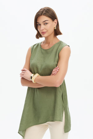 ASYMMETRIC SLEEVELESS TUNIC