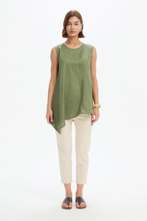 ASYMMETRIC SLEEVELESS TUNIC