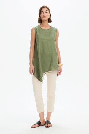 ASYMMETRIC SLEEVELESS TUNIC