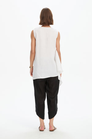 ASYMMETRIC SLEEVELESS TUNIC