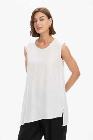 ASYMMETRIC SLEEVELESS TUNIC