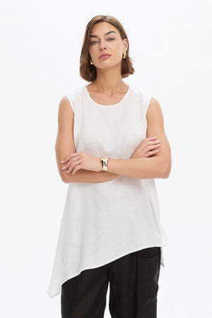 ASYMMETRIC SLEEVELESS TUNIC