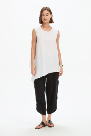 ASYMMETRIC SLEEVELESS TUNIC