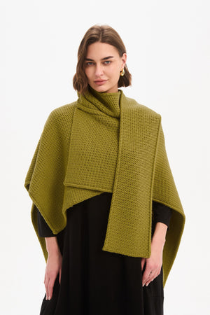 ASYMMETRIC WRAP KNIT