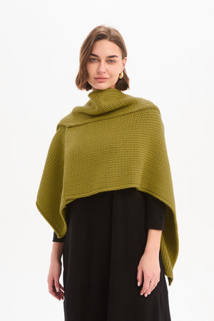 ASYMMETRIC WRAP KNIT