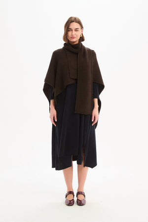 ASYMMETRIC WRAP KNIT