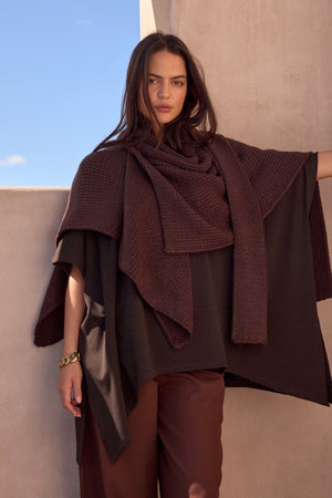ASYMMETRIC WRAP KNIT