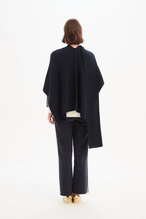 ASYMMETRIC WRAP KNIT