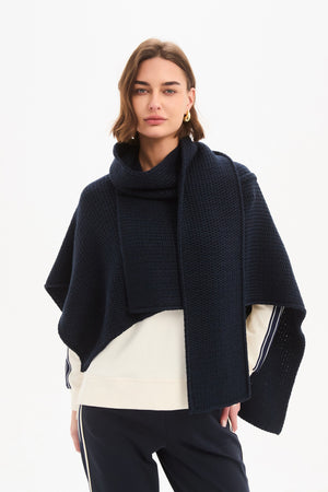 ASYMMETRIC WRAP KNIT