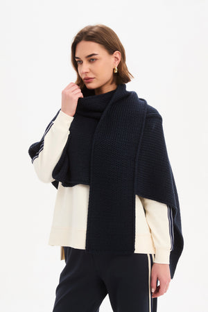 ASYMMETRIC WRAP KNIT