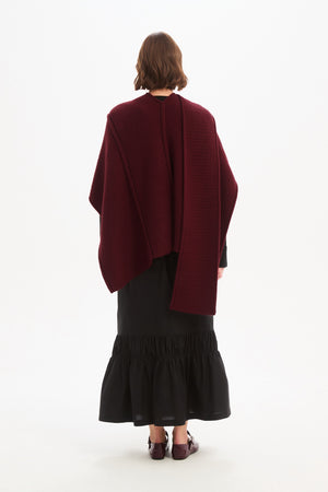 ASYMMETRIC WRAP KNIT