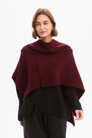 ASYMMETRIC WRAP KNIT