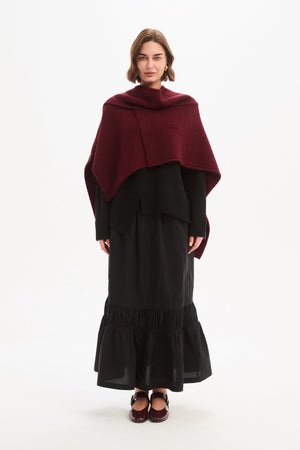 ASYMMETRIC WRAP KNIT