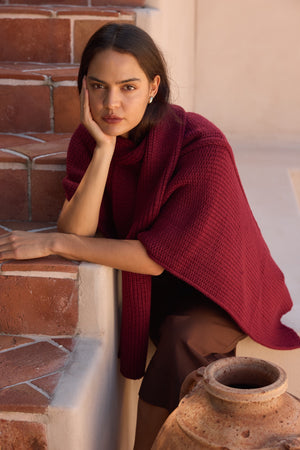 ASYMMETRIC WRAP KNIT