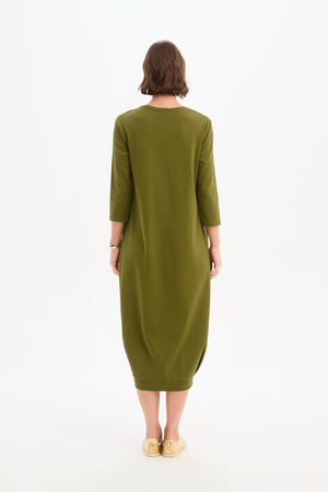 BANDED HEM JERSEY DRESS