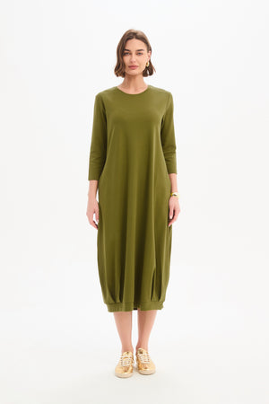 BANDED HEM JERSEY DRESS