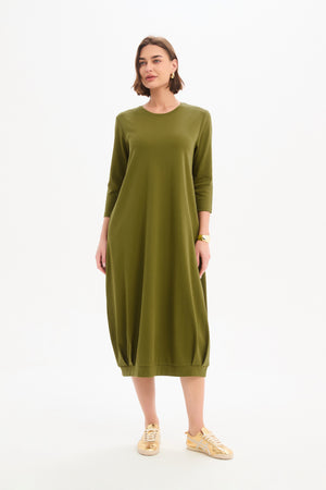 BANDED HEM JERSEY DRESS