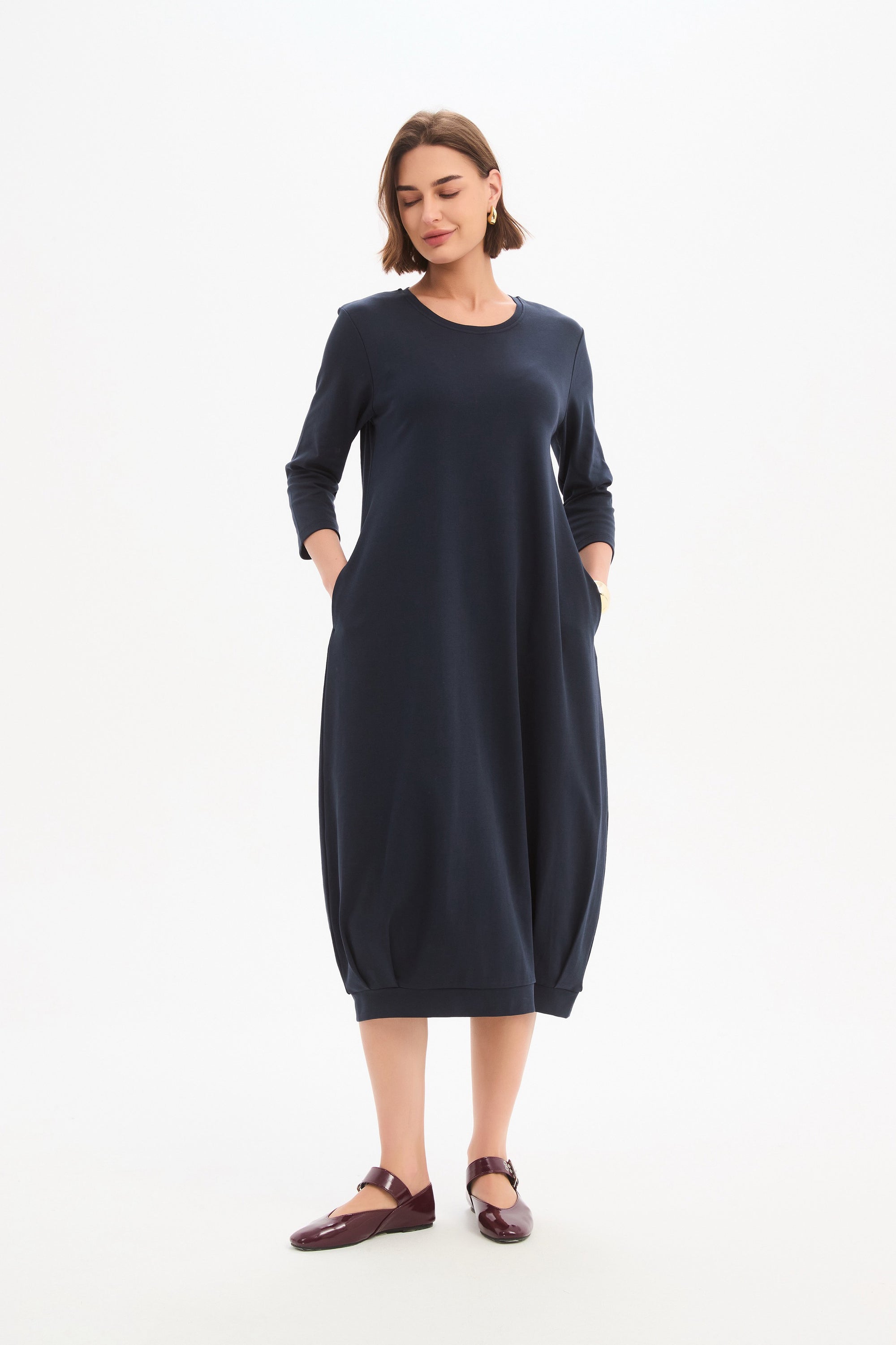 Banded Hem Jersey Dress