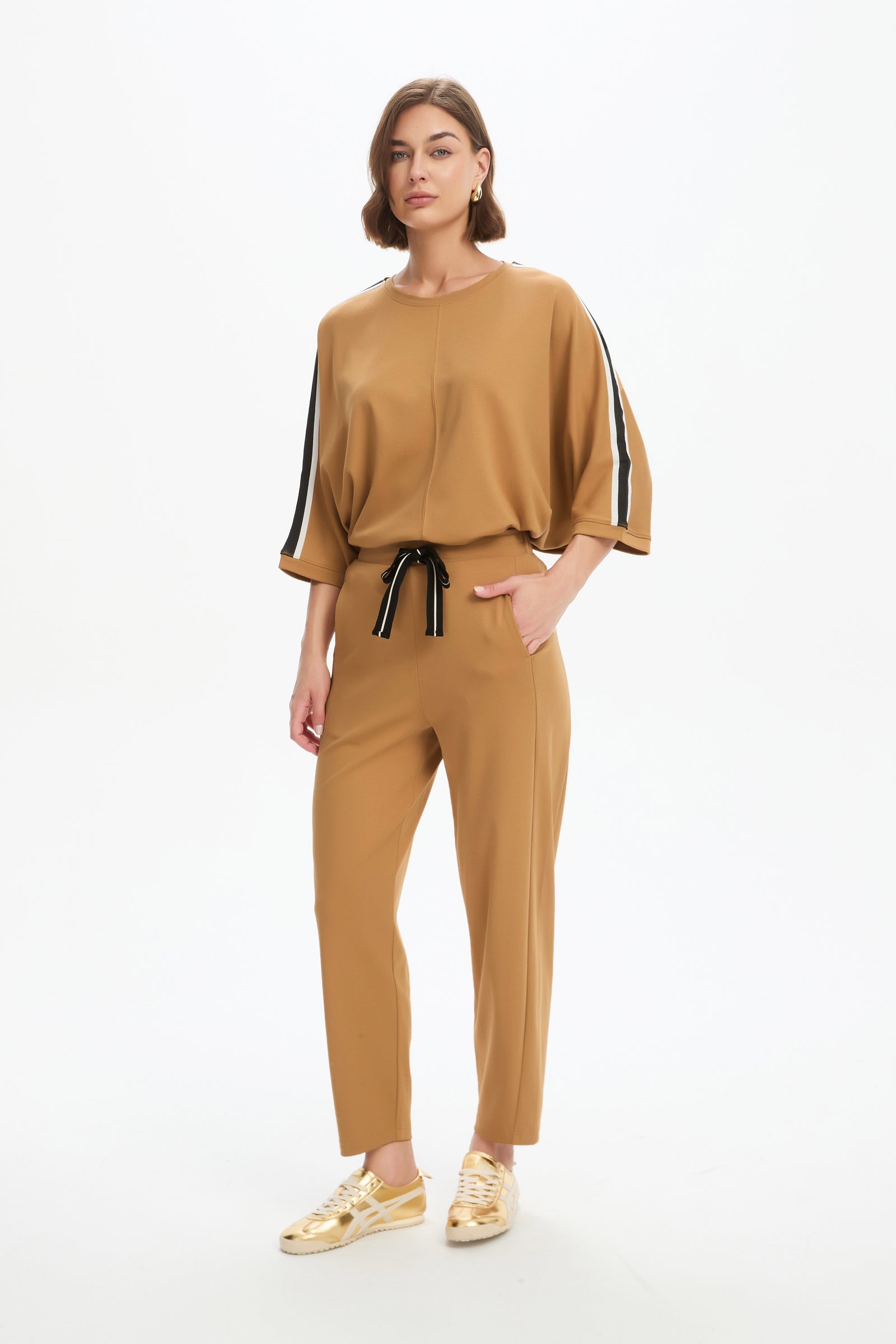 BARREL LEG LOUNGE SUMMER PANT cinnamon side