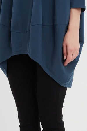 Women's Oversized Cotton 3/4 Sleeve T-Shirt & Top teal 2