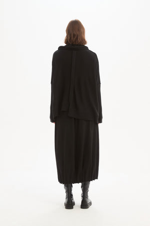 BOXY RIB SLEEVE KNIT black back